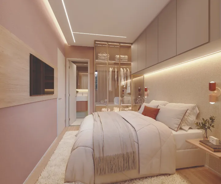 Quarto Casal do Residencial Line Parada Inglesa